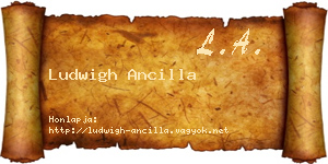 Ludwigh Ancilla névjegykártya